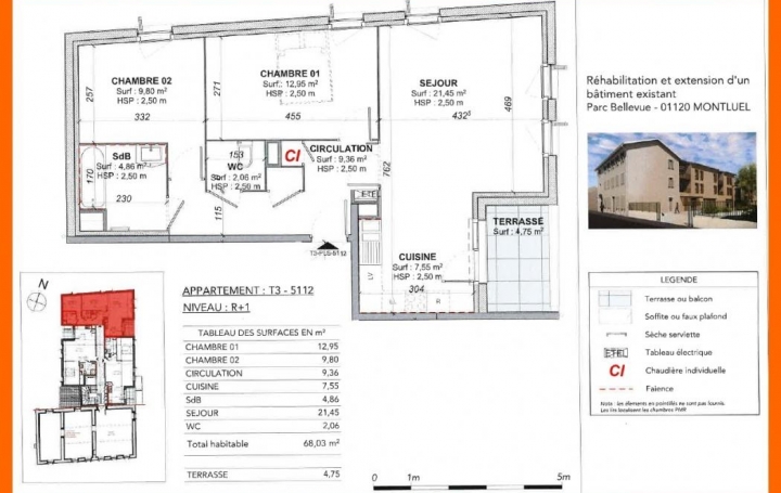 Pays de l'ain immobilier : Apartment | MONTLUEL (01120) | 68 m2 | 184 000 € 