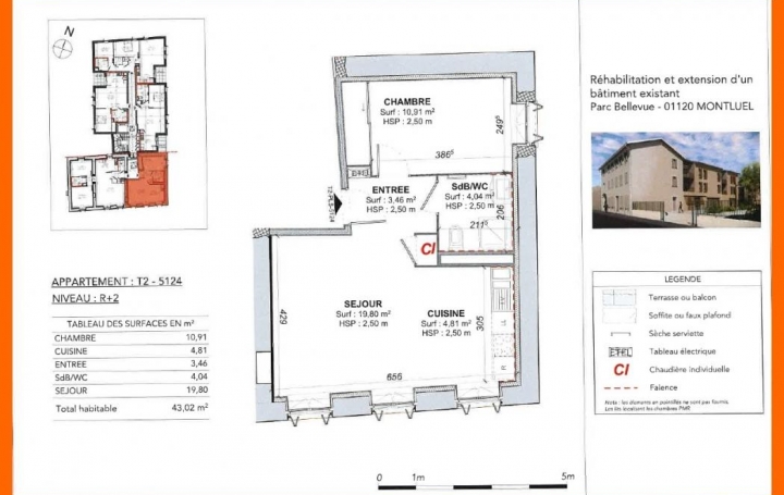 Pays de l'ain immobilier : Appartement | MONTLUEL (01120) | 43 m2 | 122 000 € 