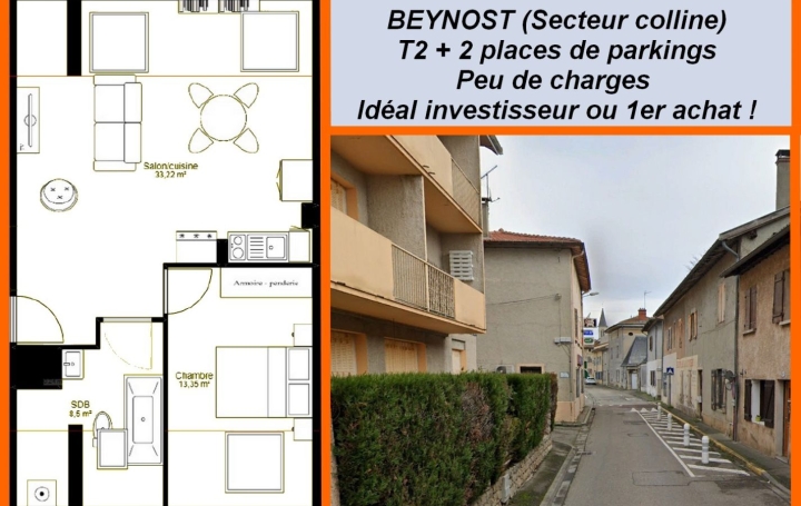  Pays de l'ain immobilier Appartement | BEYNOST (01700) | 38 m2 | 158 000 € 